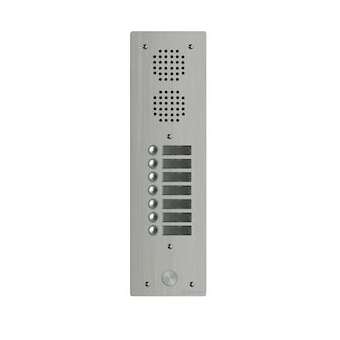 Platine aluminium 5mm audio 1 rangée 8 boutons|Golmar-BITUHR1008