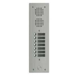 Platine aluminium 5mm audio 1 rangée 8 boutons|Golmar-BITUHR1008