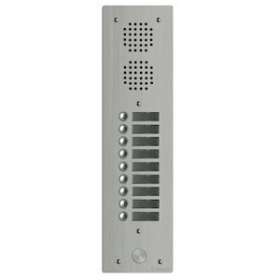 Platine aluminium 5mm audio 1 rangée 10 boutons|Golmar-BITUHR1010