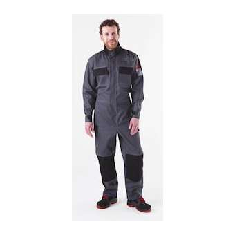 combinaison 12cal/cm² gris/noir non feu soudure AS-l|Catu-CATAFG-1001-L