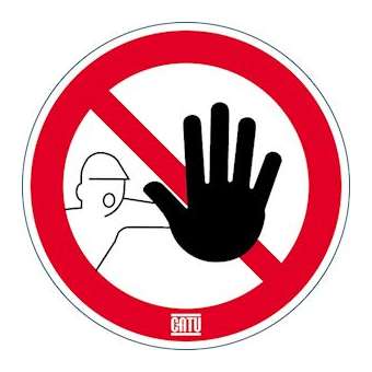 etiquette 'entree interdite' 50mm|Catu-CATAT-60-05