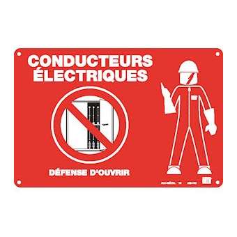 plaque alumetal 'defense d'ouvrir'|Catu-CATAM-140