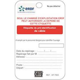 etiquette de pre-identification av scell|Catu-CATAP-7003