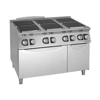 Fourneaux plaques électriques carrées, 6 feux, four électrique et placard|Tecnox by giorik-TXGCE96QE