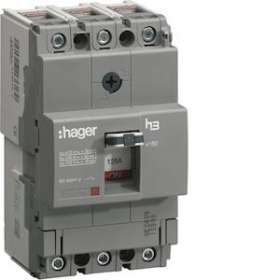 Disjoncteur boîtier moulé x160 3P 25kA 125A|Hager-HAGHHA125H