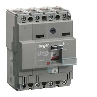 Disjoncteur boîtier moulé x160 4P 40kA 160A|Hager-HAGHNA161H
