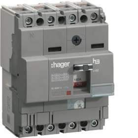 Disjoncteur boîtier moulé x160 4P 40kA 160A|Hager-HAGHNA161H