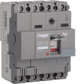 Disjoncteur boîtier moulé x160 4P 40kA 160A magnétique fixe|Hager-HAGHNA161M