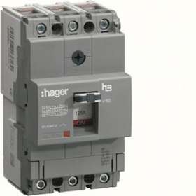 Disjoncteur boîtier moulé x160 3P 40kA 160A|Hager-HAGHNA160H