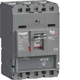 Disjoncteur Boitier Moulé h3+ P160 MAG 3P3D 63A 50kA CTC|Hager-HAGHMS063BC