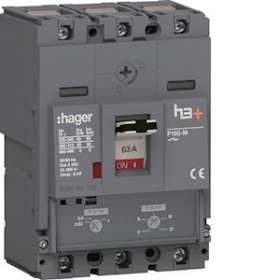 Disjoncteur Boitier Moulé h3+ P160 TM ADJ 3P3D 63A 50kA CTC|Hager-HAGHMS063DC