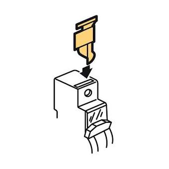 Cache vis plombable - 1 module/pôle - 4 pôles sécables - pour disjoncteur DX³|Legrand-LEG406304