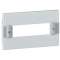 Plastron métal 1/4 tour modulaires sur rail gaine à câbles XL³400 -hauteur 150mm