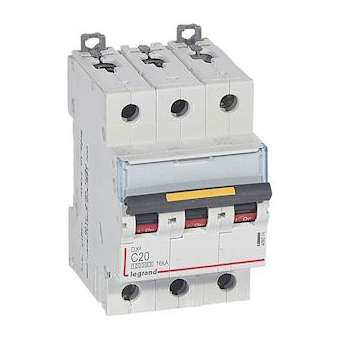 Disj. DX³ 1000kA 16kA arrivée haute/départ bas à vis 20A -courbe C -3 modules|Legrand-LEG409274