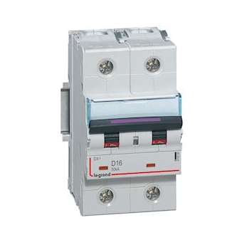 Disjoncteur DX³ 50kA arrivée haute/départ bas vis 2P 16A - courbe D - 3 mod|Legrand-LEG410200
