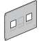 Plastron métal XL³4000 extractible sans diff - 1/2 DPX³630 - position verticale