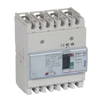 Disjoncteur magnétothermique DPX³160 pouvoir de coupure 50kA 400V~ - 4P - 80A|Legrand-LEG420134
