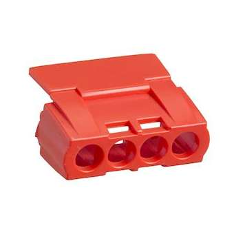 Kaedra - capot IP2 pour bornier 4 trous - rouge|Schneider Electric-SCH13588