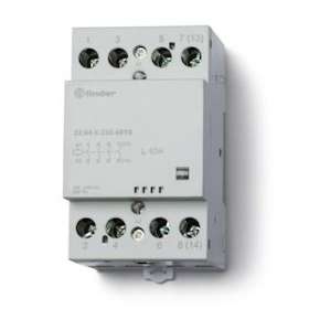 Contacteur modulaire 4NO 63A 24V AC/DC, AgSnO2, indicateur méca|Finder-FID226400244310