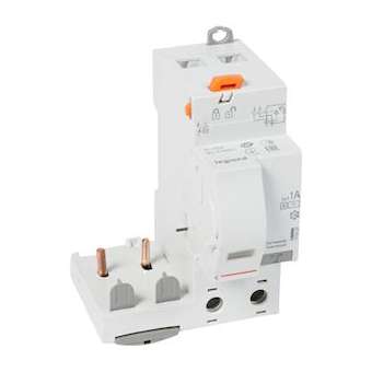 Bloc diff adapt DX³-vis-2P-230/400V~~-63A-typeAC-1000mA sélect-disj 1 mod/pôle|Legrand-LEG410426