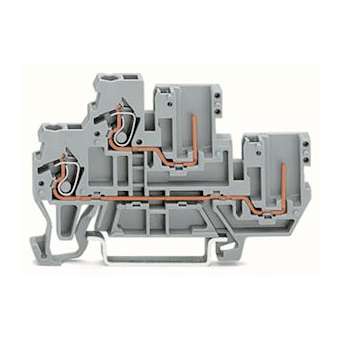 Borne 2 étages, 2C / 2 broches, l/l|Wago contact-WAG870-101