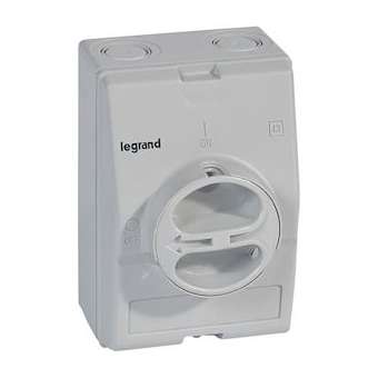 Boîtier vide interrupteur-sectionneur rotatif composable 3P/4P 25A/32A - gris|Legrand-LEG022243