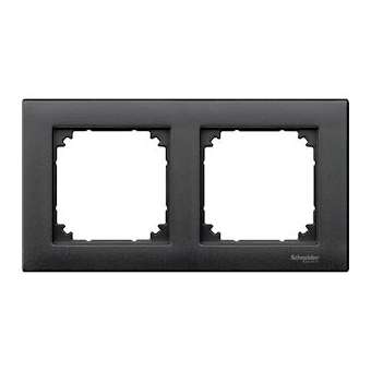 Plaque finition double M-Plan, anthracite|Schneider Electric-SCHMTN486214