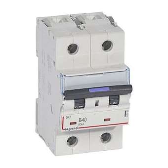 Disjoncteur DX³ 50kA arrivée haute/départ bas vis 2P 40A - courbe B - 3 mod|Legrand-LEG410102