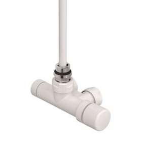 Robinetterie monopoint thermostatisable coudée 1/2' têtedroite - Kit K blanc|Acova-ACA991551