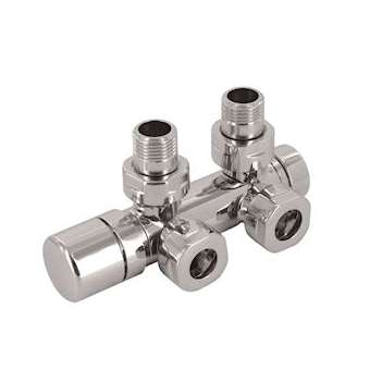 Robinetterie thermostatisable H pivotant réversible 1/2' - Kit U chromé|Acova-ACA991638