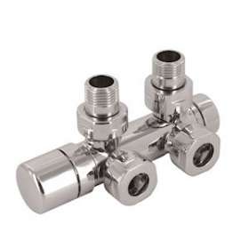Robinetterie thermostatisable H pivotant réversible 1/2' - Kit U chromé|Acova-ACA991638