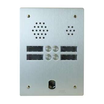 Plaque Audio Alu 2R 4Bp 2Voice Complete|Urmet france-URMA83-204M