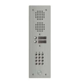 Platine aluminium 5mm audio 1 rangée avec clavier 2 boutons|Golmar-BITUHRCL1002