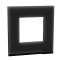 Unica Pure - plaque de finition - Givre noir liseré Anthracite - 1 poste|Schneider Electric-SCHNU600286