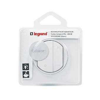 Variateur toutes lampes avec plaque Céliane - Blanc|Legrand-LEG099568