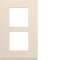 Plaque gallery plastique peint 2 postes verticale 57mm dune|Hager-HAGWXP0322