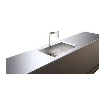 C71-F660-08 Ensemble évier/mitigeur combiné 660 aspect acier inox|Hansgrohe-HA343202800