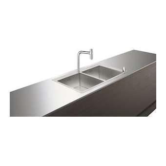 C71-F765-10 Ensemble évier/mit 370x370, av mit Select 200 2 trous avec sBox chr|Hansgrohe-HA343203000