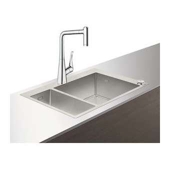 C71-F655-04 Ensemble évier/mit Select 180x450, avec mit 320 2 trous av sBox chr|Hansgrohe-HA343210000
