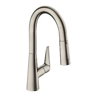 Mitigeur cuisine 160, avec douchette extractible 2 jets, sBox aspect acier inox|Hansgrohe-HA373850800