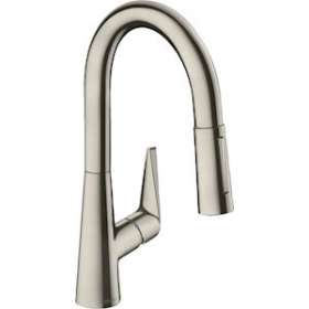 Mitigeur cuisine 160, avec douchette extractible 2 jets, sBox aspect acier inox|Hansgrohe-HA373850800
