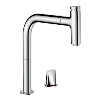 Mitigeur de cuisine 2 trous 200, avec douchette extractible 1 jet, sBox chromé|Hansgrohe-HA373804000