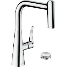 Mitigeur de cuisine 2 trous 220, avec douchette extractible 2 jets, sBox chromé|Hansgrohe-HA373805000