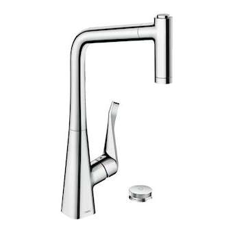 Mitigeur de cuisine 2 trous 320, avec douchette extractible 2 jets, sBox chromé|Hansgrohe-HA373806000