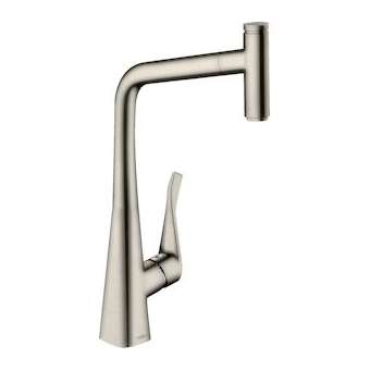 Mitigeur cuisine 320, avec douchette extractible 1 jet, sBox aspect acier inox|Hansgrohe-HA373803800