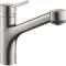 Mitigeur cuisine 170, avec douchette extractible 2 jets, sBox aspect acier inox
