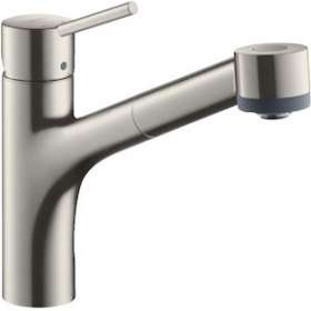Mitigeur cuisine 170, avec douchette extractible 2 jets, sBox aspect acier inox|Hansgrohe-HA373860800