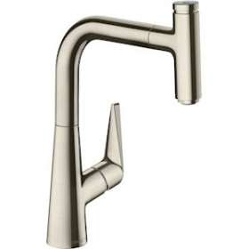 Mitigeur cuisine 220, avec douchette extractible 1 jet, sBox aspect acier inox|Hansgrohe-HA373852800