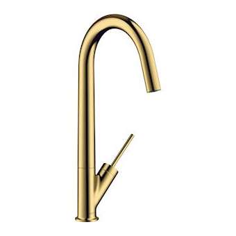 Mitigeur cuisine aspect doré poli|Hansgrohe-HA310822990