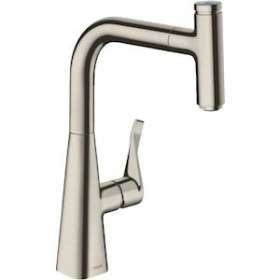 Mitigeur de cuisine 240, avec douchette extractible 1 jet aspect acier inox|Hansgrohe-HA314857800